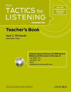 yizy񎞁A[1`3TԁzTactics for Listening 3rd Edition Basic Teacherfs Bookfs Resource PackyEȊOz