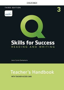 yizy񎞁A[1`3TԁzQ Skills for Success 3rd Edition Reading and Writing Level 3 Teacherfs Book Guide with Teacherfs Book Resource Access Code CardyEȊOz