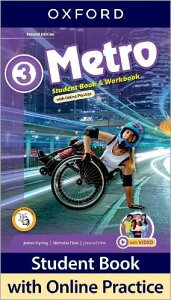 �y��񎞁A�[��1�`3�T�ԁzMetro 2/E Level 3 Student Book and Workbook with Online Practice�y���[���ւ�I���̏ꍇ���������z