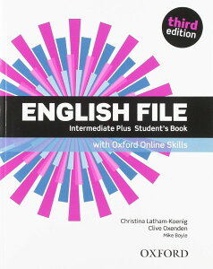 yizy񎞁A[1`3TԁzEnglish File 3rd Edition Intermediate Plus Student Book and Oxford Online Skillsy[ւȈꍇz
