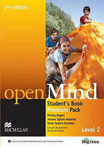 yizy񎞁A[1`3TԁzOpen Mind 2nd Edition 2 Studentfs Book Premium Packy[ւȈꍇz