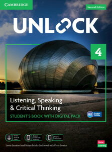 yizy񎞁A[1`3TԁzUnlock 2/E Listening Speaking & Critical Thinking Level 4 Studentfs Book with Digital Packy[ւȈꍇz