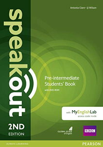 �y���i�z�y��񎞁A�[��1�`3�T�ԁzSpeakout 2nd Edition Pre-Intermediate Student Book with DVD-ROM and MyLab Access�y����E�����ȊO���������z