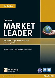 �y��񎞁A�[��1�`3�T�ԁzMarket Leader 3rd Edition Elementary Coursebook with DVD-ROM and MyLab Access�y����E�����ȊO���������z