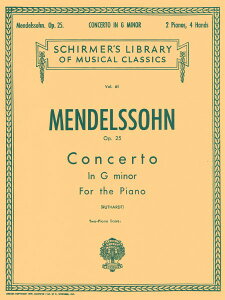 y yizy񎞁A[1Tԁ`10zA sAmt 1 gZ i25 i2P4H Scorej Concerto No. 1 in G Minor Op. 25 /Felix Mendelssohny[ւȈꍇz