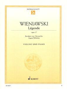 y yizy񎞁A[1Tԁ`10zA oCI\ `iWFhj OpD 17 Legende Op. 17 (Violin & Piano) /Henri Wieniawskiy[ւȈꍇz