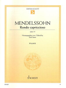 y yizy񎞁A[1Tԁ`10zA Rondo Capriccioso OpD 14 iPianoj Rondo Capriccioso Op. 14 (Piano) /Felix Mendelssohny[ւȈꍇz