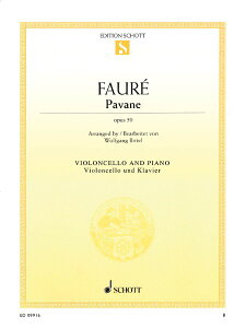 �y�� �y���i�z�y��񎞁A�[��1�T�ԁ`10���z�A�� �`�F���\�� �p���@�[�k Op�D 50 Pavane Op. 50 (Cello & Piano) /Gabriel Faure�y���[���ւ�I���̏ꍇ���������z