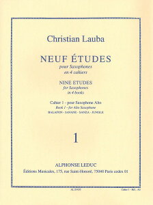 y yizy񎞁A[1Tԁ`10zA TbNX\ 9̗K 1 9 Etudes Volume 1 (Alto Saxophone) /Christian LaubayEȊOz