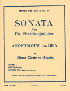 y yizy񎞁A[1Tԁ`10zA ǃATu uVl̉́v \i^ iBrass Quintetj Sonata (from Die Bankelsangerlieder) /AnonymousyEȊOz