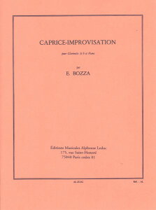 �y�� �y���i�z�y��񎞁A�[��1�T�ԁ`10���z�A�� �N�����l�b�g�\�� ������z�ȁiClarinet �� Piano�j Caprice Improvisation /Eugene Bozza�y����E�����ȊO���������z