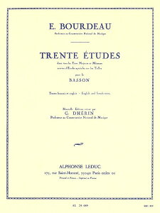 y yizy񎞁A[1Tԁ`10zA oX[ 30̗K iBassoonj Trente Etudes /Eugene BourdeauyEȊOz