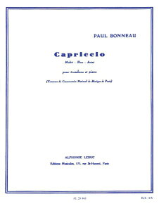 y yizy񎞁A[1Tԁ`10zA g{[\ z Jv`I Capriccio (Trombone & Piano) /Paul BonneauyEȊOz
