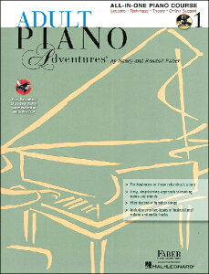 �y�� �y���i�z�A�� �s�A�m�E�A�h�x���`���[ ADULT PIANO ADVENTURES ALL-IN-ONE COURSE1 w/CD+DVD�y����E�����ȊO���������z