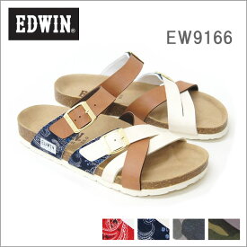 【送料無料】 ※北海道・九州・沖縄は差額負担 クロスバンド フットベットメンズ　サンダル EDWIN/エドウィン ew9166