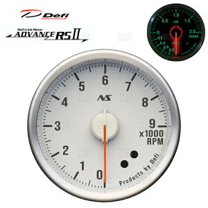 Defi �f�t�B �A�h�o���XRS2/II ��60 �^�R���[�^�[ �� 80s�O���[�� 0RPM�`9000RPM (DF21903