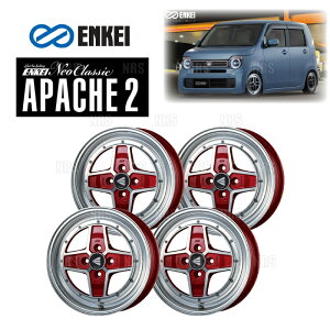 ENKEI GPC APACHE2 (M/R }VjObh) 5.0J x 15C` +45 PCD100 4 4{Zbg (APACHE2-A001-MR-4S
