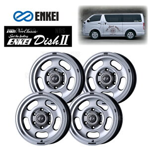 ENKEI GPC ENKEI Dish2/II (M/BK }VjOubN) 6.0J x 15C` +30 PCD139.7 6 4{Zbg (DISH2-A001-MBK-4S
