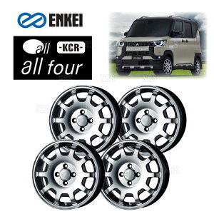 ENKEI GPC all four KCR (M/BK }VjO ubN) 5.0J x 15C` +45 PCD100 4 4{Zbg (FOUR-KCR-B001-MBK-4S