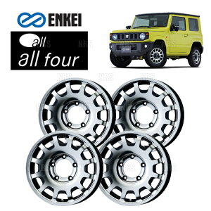 ENKEI GPC all four (M/BK }VjO ubN) 5.5J x 16C` +20 PCD139.7 5 4{Zbg (FOUR-C001-MBK-4S
