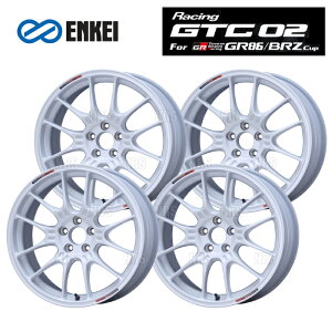 ENKEI GPC GTC02 For GR86/BRZ Cup (zCg/tgtFCX) 7.5J x 17C` +44 PCD100 5 4{Zbg (GTC02CUP-D001-WH-4S