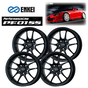 ENKEI エンケイ PF01SS (MBK マットブラック) 9.0J x 17インチ +60 PCD114.3 5穴 4本セット (PF01SS-D001-MBK-4S