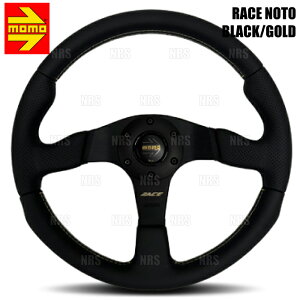 MOMO ���� RACE NOTO BLACK/GOLD ���[�X �m�g �u���b�N/�S�[���h 350mm �\�o�����n�k �����T�|�[�g���f�� (AL-02