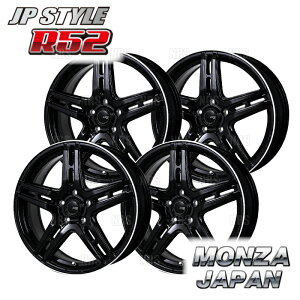 MONZA c@ JP STYLE R52 (4{Zbg) 7.0J x 17 CZbg+53 PCD114.3 5 p[ubN/FJbg|bV (R52-701753-BP-4S