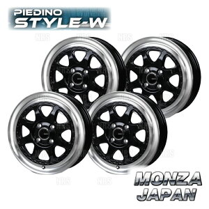 MONZA c@ PIEDINO STYLE-W (4{Zbg) 4.5J x 15 CZbg+45 PCD100 4 fBXNubN/|bV (PIEDINOW-451545-4S