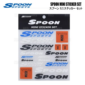 SPOON スプーン SPOON MINI STICKER SET スプーン ミニステッカー 126mm×127mm (1枚) (ALL-90000-M10