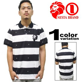 ネスタ ポロシャツ NESTA BRAND ネスタブランド ポロシャツ 半袖 / LION DOT BORDER POLO SHIRTS [PL1502SM] 【nesta brand ネスタブランド nesta ネスタ ポロシャツ 大きいサイズ 】【あす楽対応】 【メール便対応】