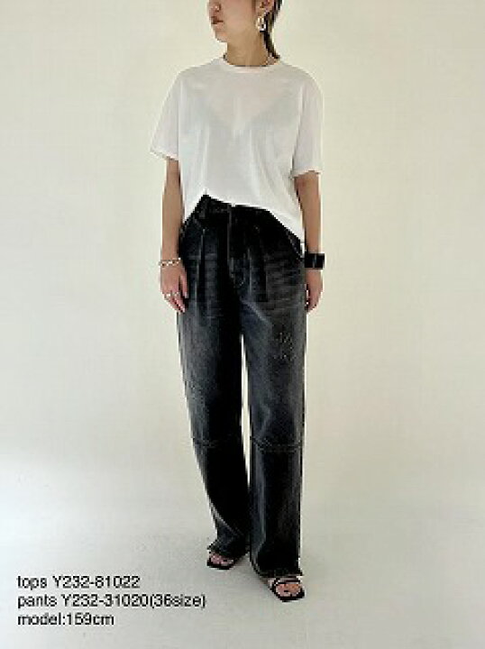 楽天市場】☆40サイズ即納☆【YENN】HIGH RISE TUCK WIDE DENIM PT 