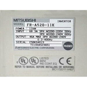 �y�V�i�����������zMITSUBISHI �O�H�d�@ FR-A520-11K�y6�����ۏ؁z