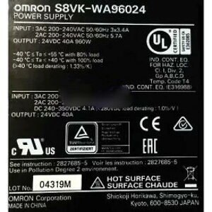 �y�V�i�����������zOMRON �I������ S8VK-WA96024 24VDC 40A �p �X�C�b�`�d���y6�����ۏ؁z