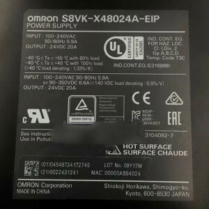 �y�V�i�����������z��OMRON �I������ S8VK-X48024A-EIP 24VDC 20A �p �X�C�b�`�d���y6�����ۏ؁z