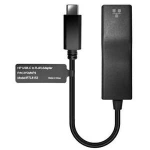 HP USB-C - RJ45アダプター - ローカライズなし 3Y0M4P3 ブラック 475C2P3 V7W66AA