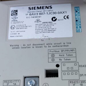 yVizSIEMENS V[X OP7/DP12 6AV3607-1JC30-0AX1 ^b`pl\y6ۏ؁z