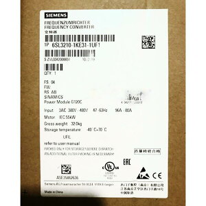 �y�V�i �K�i���������s�� ���K�i���������s�z��SIEMENS �V�[�����X �C���o�[�^ 6SL3210-1KE31-1UF1 G120C 480V 55KW�y6�����ۏ؁z