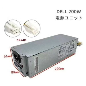 �����V�i DELL �f�� OptiPlex 3050 7050 5050 3668 3665 �Ή��p L200AS-00 HU200EBS-00 D200AS-00 L200EBS�p 200W �d�����j�b�g 6pin+4p