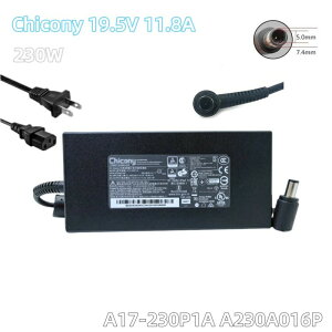 �����V�i Chicony A17-230P1A 19.5V 11.8A AC�A�_�v�^�[ 230W �d���A�_�v�^ �ی^ �O�a��7.4mm�U�@���a5.0mm�U �d���P�[�u���t��