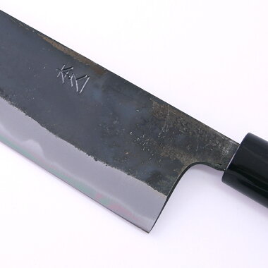 本久一刃物和牛刀白紙鋼2号黒打仕上