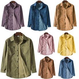 【送料無料】ワイシャツ メンズ　おしゃれ　コーデュロイシャツ　メンズ　コールテンシャツ　スリム　長袖　コールテン　シャツ　秋冬　ボタンダウンシャツ メンズ　ノーネクタイ　綿　長袖シャツ カジュアルシャツ　長袖シャツ シャツジャケット 長袖 コーデュロイ