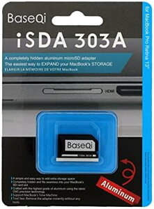 BaseQi 303A MacBook Air / Pro対応 microSD変換アダプター 超薄型アルミ設計