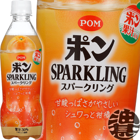えひめ飲料 POM（ポン） ポンスパークリング 410mlペットボトル(24本入り1ケース)オレンジジュース ポンジュース スパークリング※ご注文いただいてから4日〜14日の間に発送いたします。/ot/