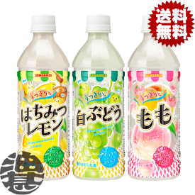 『送料無料！』（地域限定）選べる48本！サンガリア すっきりと はちみつレモン 白ぶどう もも 500mlペットボトル(24本×2ケース)カロリーオフ 桃 ピーチ はちれも オレンジジュース 選り取り※ご注文確定後4日〜14日の間に発送。/sg/
