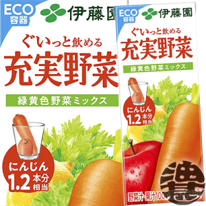 伊藤園 充実野菜 緑黄色野菜ミックス 200ml×24本 紙パック (野菜