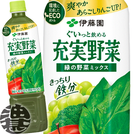 伊藤園　充実野菜 緑の野菜ミックス 740mlペットボトル（15本入り1ケース）野菜ジュース※ご注文いただいてから4日～14日の間に発送いたします。/uy/