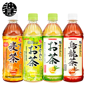『送料無料!』(地域限定)選べる48本!サンガリア すばらしいお茶 麦茶 烏龍茶 抹茶入りお茶 500mlペットボトル (24本×2ケース) 緑茶 ウーロン茶 選り取り