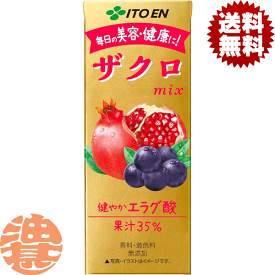 『送料無料！』（地域限定）伊藤園 ザクロMIX 200ml紙パック（24本入り1ケース）※ご注文いただいてから4日〜14日の間に発送いたします。/uy/