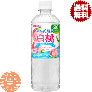 『2ケース送料無料!』(地域限定)サンガリア 伊賀の天然水 白桃 600mlペットボトル×2ケース48本(1ケースは24本入り)もも※ご注文いただいてから4日〜14日の間に発送いたします。/sg/